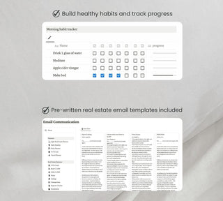 Real Estate Notion and Life Planner Template